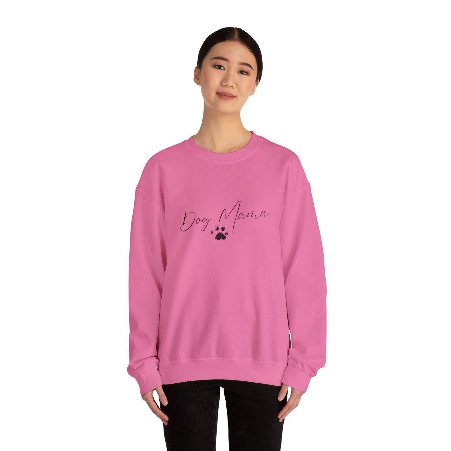 Paw Print Dog Mama Unisex Heavy Blend™ Crewneck Sweatshirt