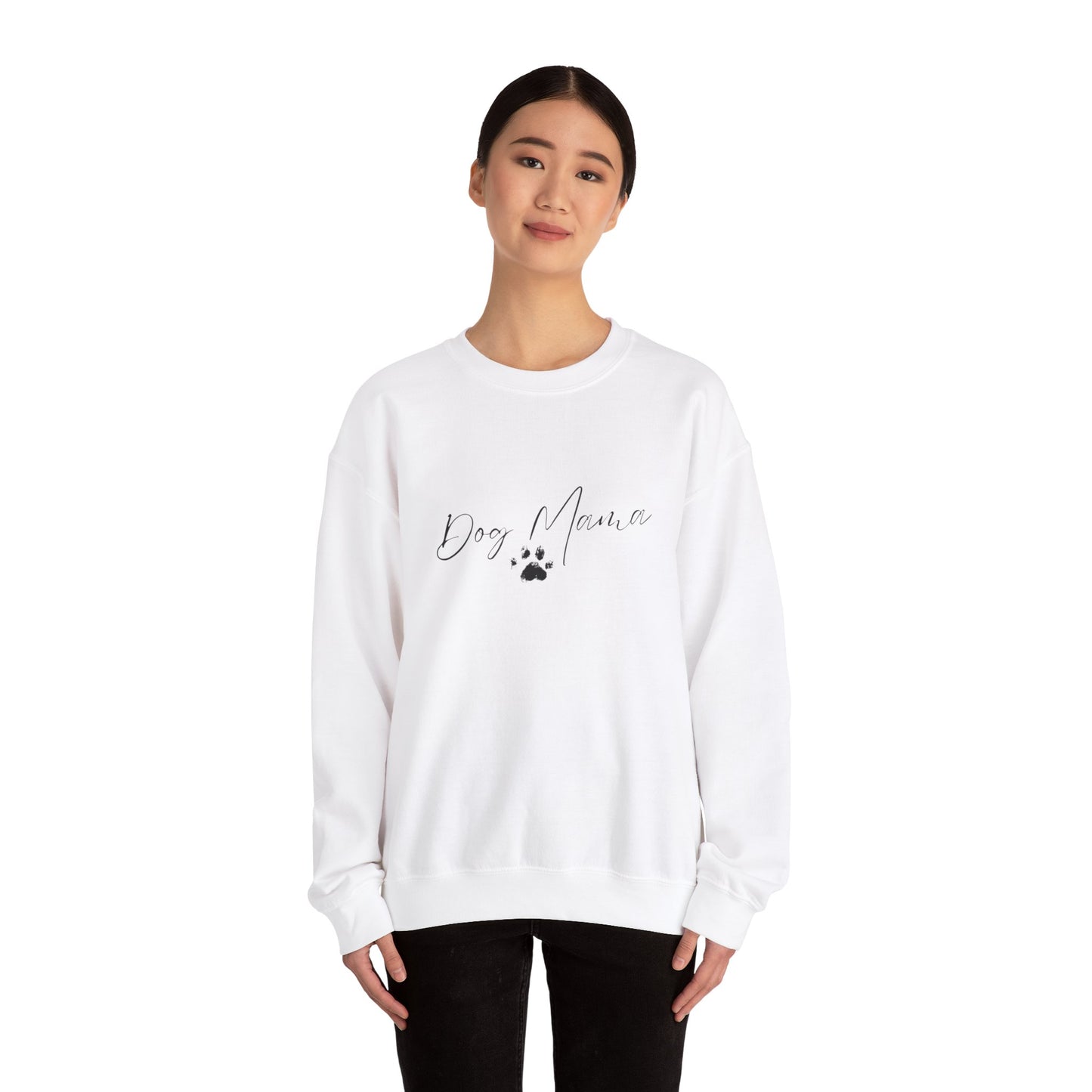 Paw Print Dog Mama Unisex Heavy Blend™ Crewneck Sweatshirt